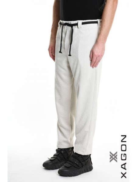 XAGON MAN Παντελόνι κοτλέ 2PMD241P Εκρού XAGON MAN - 2