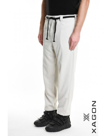 XAGON MAN Παντελόνι κοτλέ 2PMD241P Εκρού XAGON MAN - 2