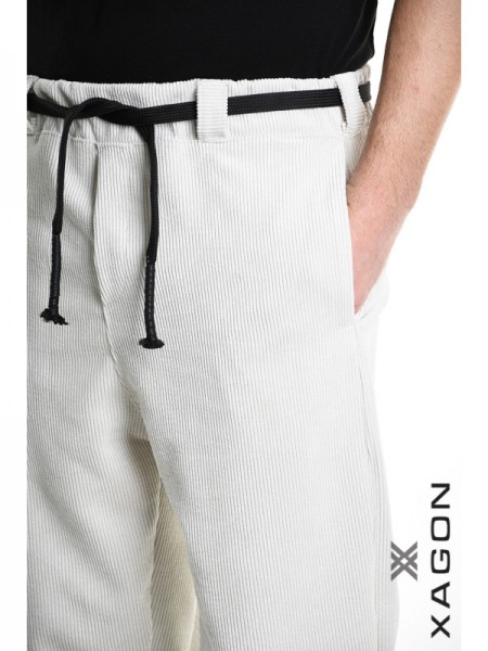 XAGON MAN Παντελόνι κοτλέ 2PMD241P Εκρού XAGON MAN - 4