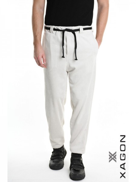 XAGON MAN Παντελόνι κοτλέ 2PMD241P Εκρού XAGON MAN - 5