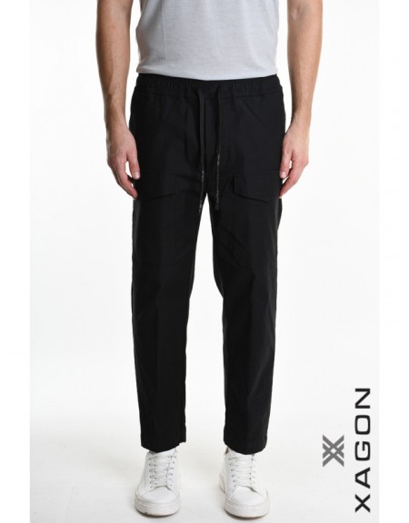 XAGON MAN Pants 2ZUK384 Black XAGON MAN - 1