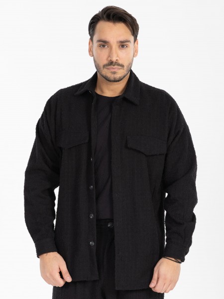 NINETEEN Shirt - Jacket X25-1024-1 Black NINETEEN - 1