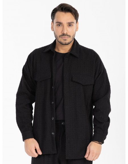 NINETEEN Shirt - Jacket X25-1024-1 Black NINETEEN - 1