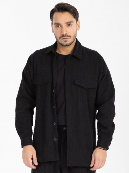 NINETEEN Shirt - Jacket X25-1024-1 Black NINETEEN - 3