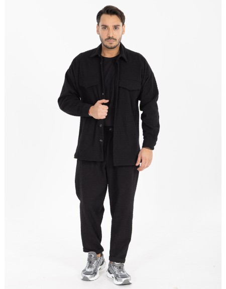 NINETEEN Shirt - Jacket X25-1024-1 Black NINETEEN - 8