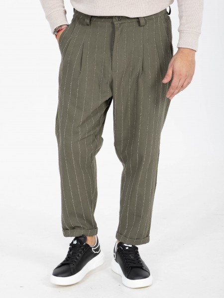 NINETEEN Pants X25-1023 Olive Green NINETEEN - 1