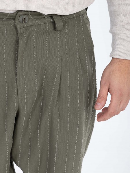 NINETEEN Pants X25-1023 Olive Green NINETEEN - 3