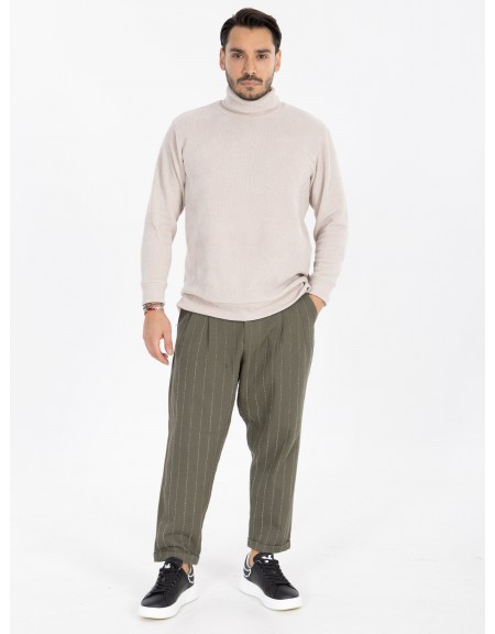 NINETEEN Pants X25-1023 Olive Green NINETEEN - 4