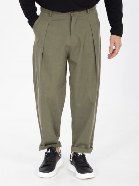 NINETEEN Pants X25-1027 Olive Green NINETEEN - 6