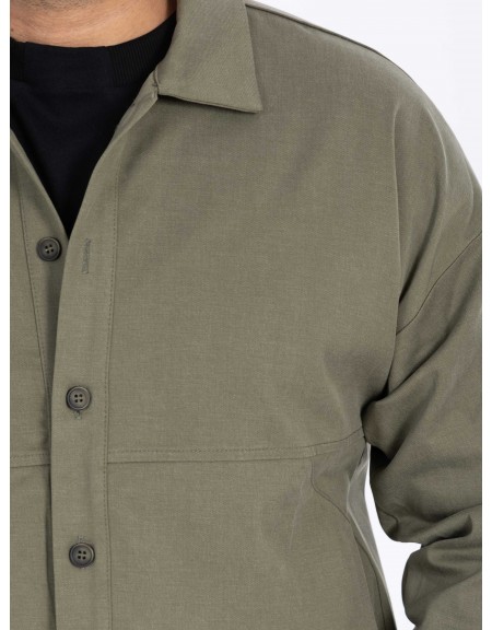NINETEEN Shirt - Jacket X25-1028 Olive Green NINETEEN - 4