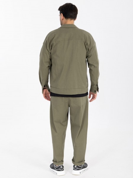 NINETEEN Shirt - Jacket X25-1028 Olive Green NINETEEN - 8