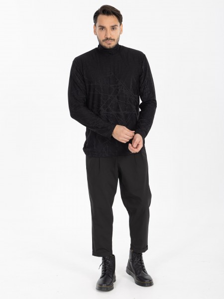 1.IX Lupeto T-shirt X25-1.IX1009 Black NINETEEN - 4