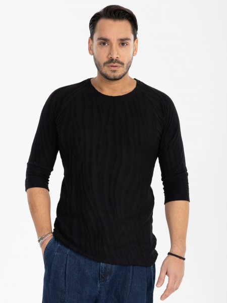 NINETEEN T-shirt X25-1076 Μαύρο NINETEEN - 1