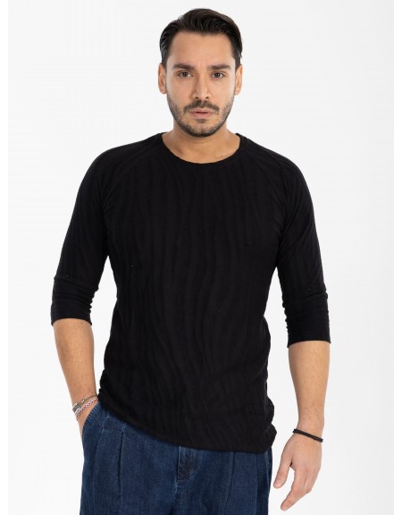 NINETEEN T-shirt X25-1076 Μαύρο NINETEEN - 1