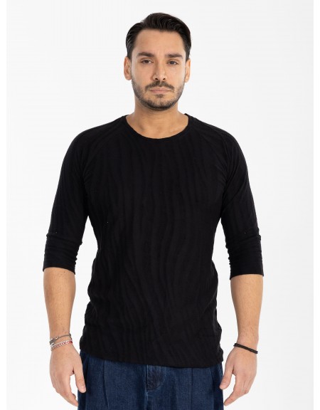 NINETEEN T-shirt X25-1076 Μαύρο NINETEEN - 3
