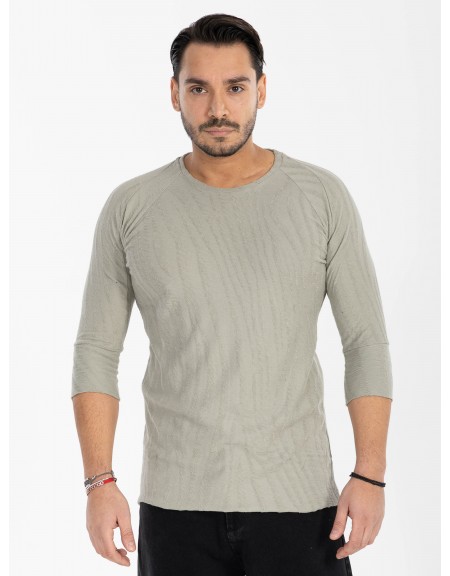 NINETEEN T-shirt X25-1076 Khaki NINETEEN - 1