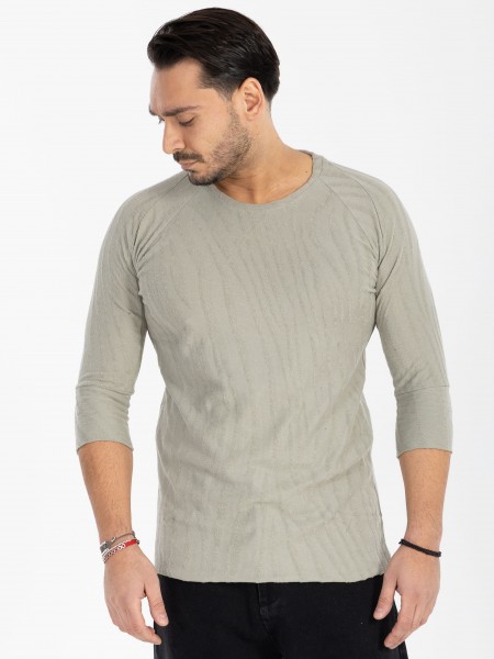 NINETEEN T-shirt X25-1076 Khaki NINETEEN - 3