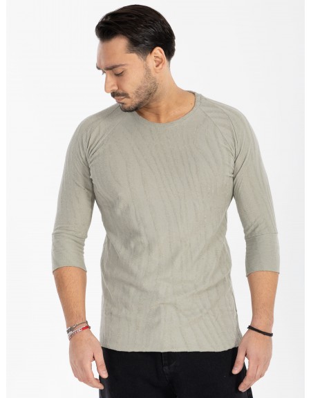 NINETEEN T-shirt X25-1076 Khaki NINETEEN - 3