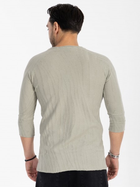 NINETEEN T-shirt X25-1076 Khaki NINETEEN - 2