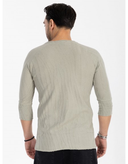 NINETEEN T-shirt X25-1076 Khaki NINETEEN - 2