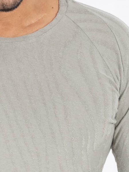 NINETEEN T-shirt X25-1076 Khaki NINETEEN - 4