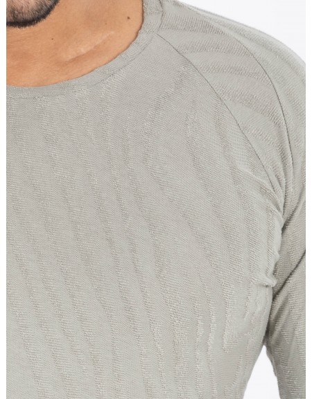 NINETEEN T-shirt X25-1076 Khaki NINETEEN - 4