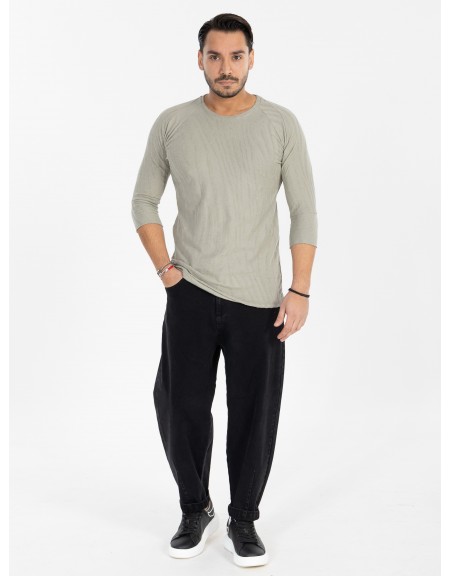 NINETEEN T-shirt X25-1076 Khaki NINETEEN - 7