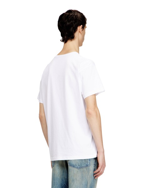 DIESEL T-shirt A21651-0PLAT-100 Λευκό DIESEL - 3