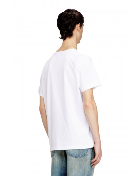 DIESEL T-shirt A21651-0PLAT-100 Λευκό DIESEL - 3