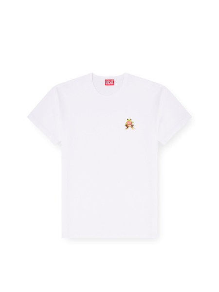 DIESEL T-shirt A21651-0PLAT-100 Λευκό DIESEL - 4
