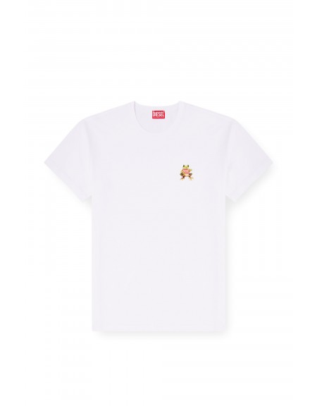 DIESEL T-shirt A21651-0PLAT-100 Λευκό DIESEL - 4