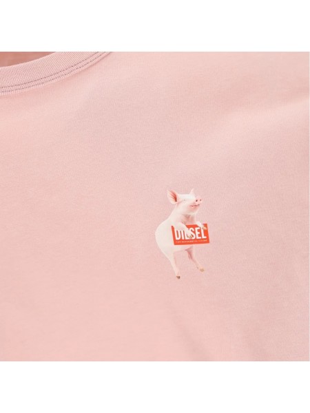 DIESEL T-shirt A2205-0PLAT-33L Ροζ DIESEL - 2
