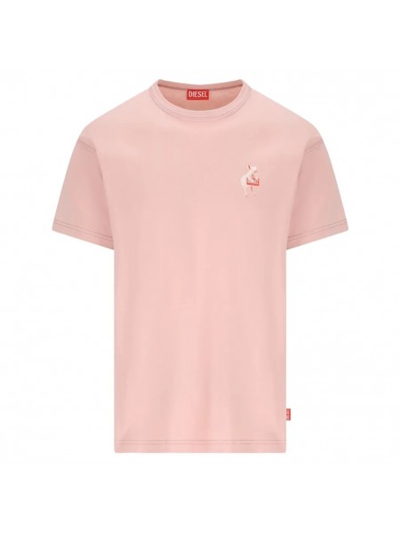 DIESEL T-shirt A2205-0PLAT-33L Pink DIESEL - 4