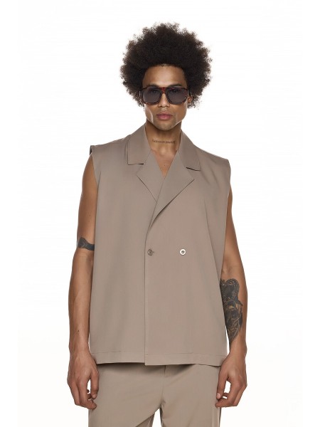 DIVERSE Vest 26041083476 Beige DIVERSE - 1