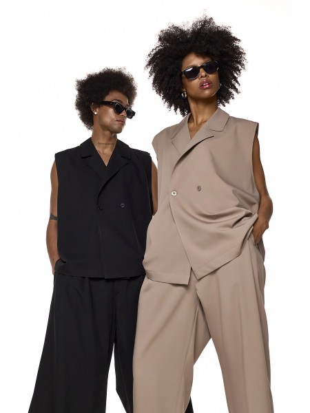 DIVERSE Vest 26041083476 Beige DIVERSE - 2