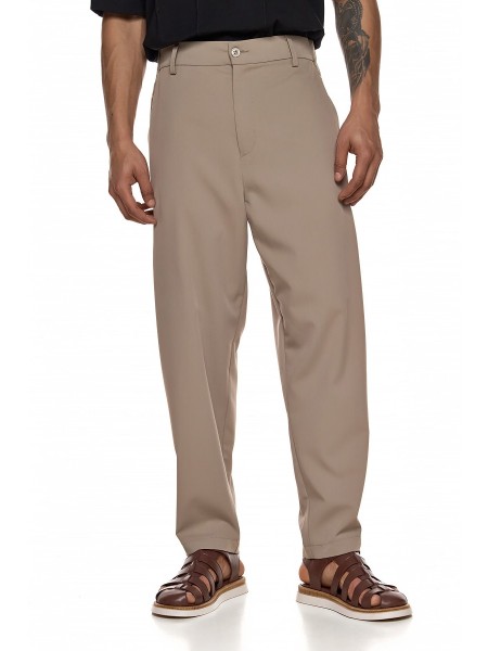 DIVERSE Παντελόνι 26044864476 Μπεζ DIVERSE - 1