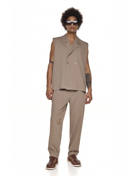 DIVERSE Παντελόνι 26044864476 Μπεζ DIVERSE - 3