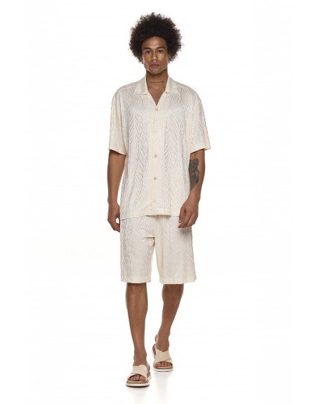 DIVERSE Short sleeve shirt 26046392473 Ecru - Beige DIVERSE - 2