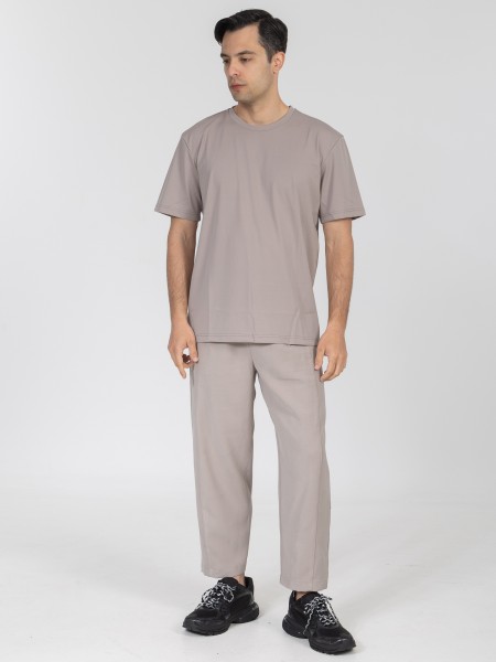 NINETEEN T-shirt K26-1053 Γκρι NINETEEN - 2