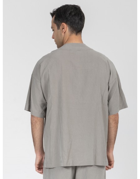 NINETEEN T-shirt K26-1013 Γκρι NINETEEN - 2