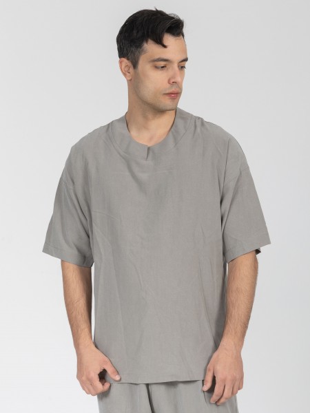 NINETEEN T-shirt K26-1013 Γκρι NINETEEN - 7