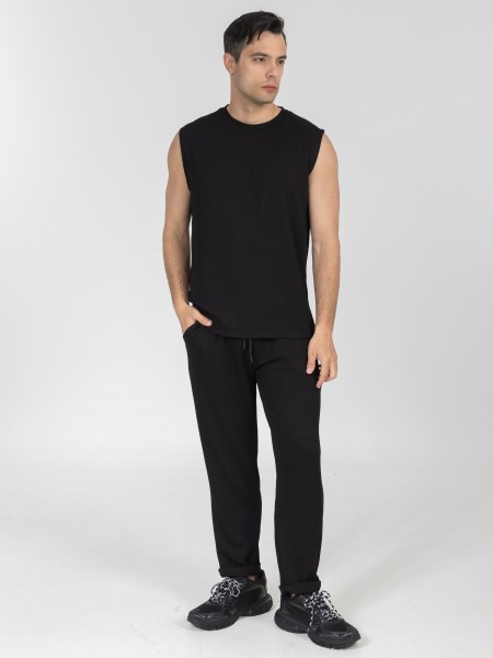 DIVERSE Sleeveless T-shirt 26047-081-533 Black DIVERSE - 4