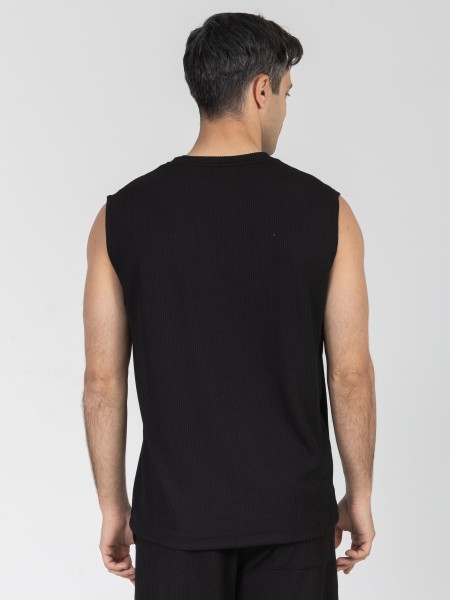 DIVERSE Sleeveless T-shirt 26047-081-533 Black DIVERSE - 2