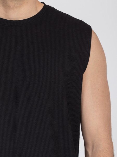 DIVERSE Sleeveless T-shirt 26047-081-533 Black DIVERSE - 3