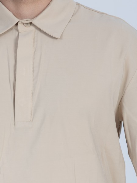 NINETEEN T-shirt polo K26-1026 Μπεζ NINETEEN - 3