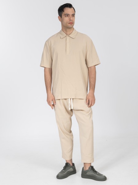 NINETEEN Polo shirt K26-1026 Beige NINETEEN - 5