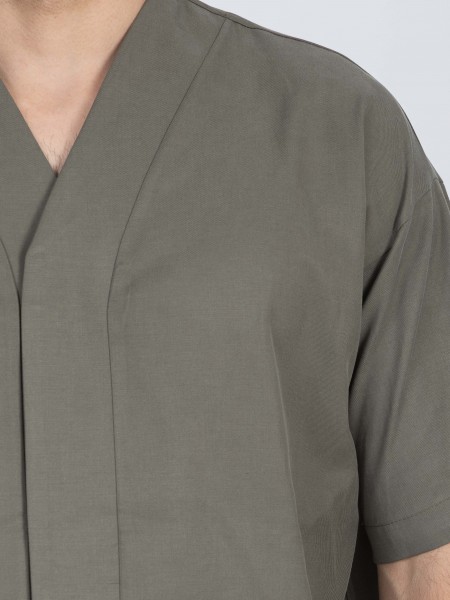 NINETEEN Short sleeve shirt K26-1062 Olive NINETEEN - 5