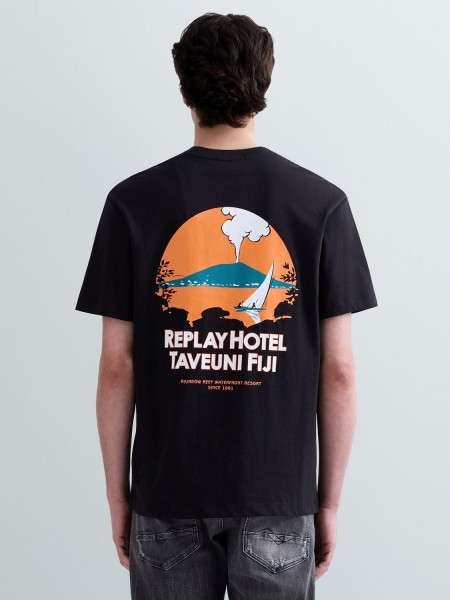 REPLAY T-shirt M3397.000.23608P Μαύρο REPLAY - 2