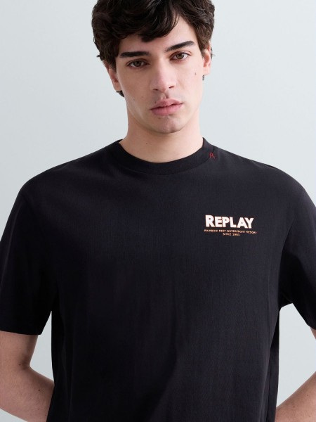 REPLAY T-shirt M3397.000.23608P Μαύρο REPLAY - 3