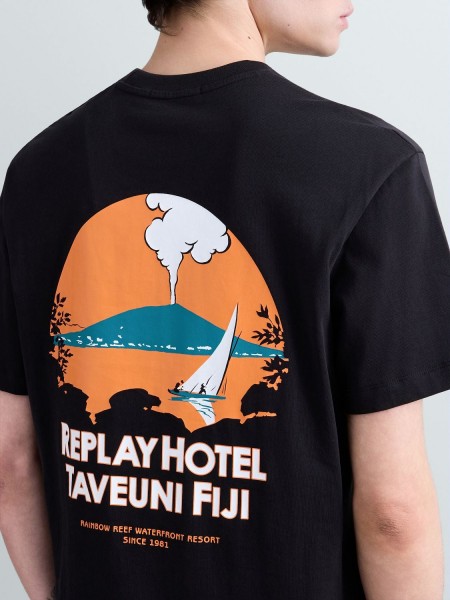 REPLAY T-shirt M3397.000.23608P Μαύρο REPLAY - 5